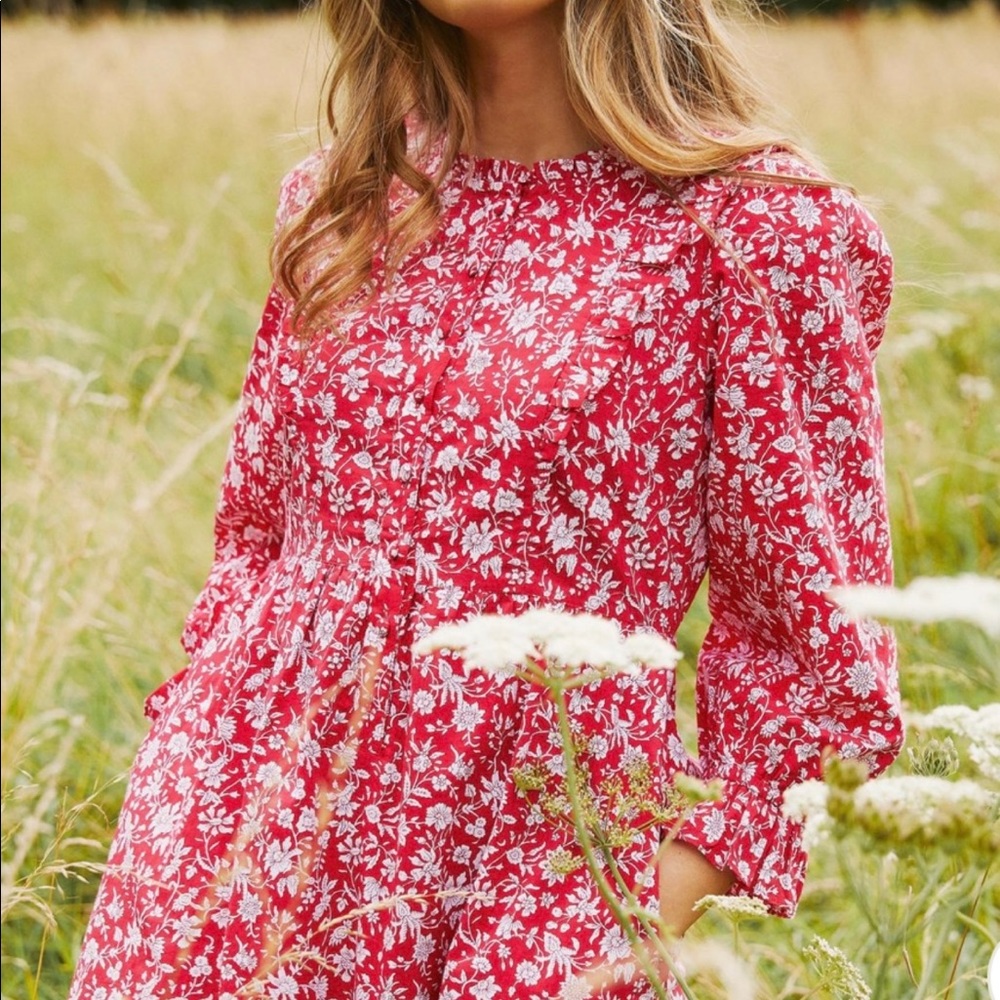 NWOT Pink City Prints Crimson Phyllis Midi Dress